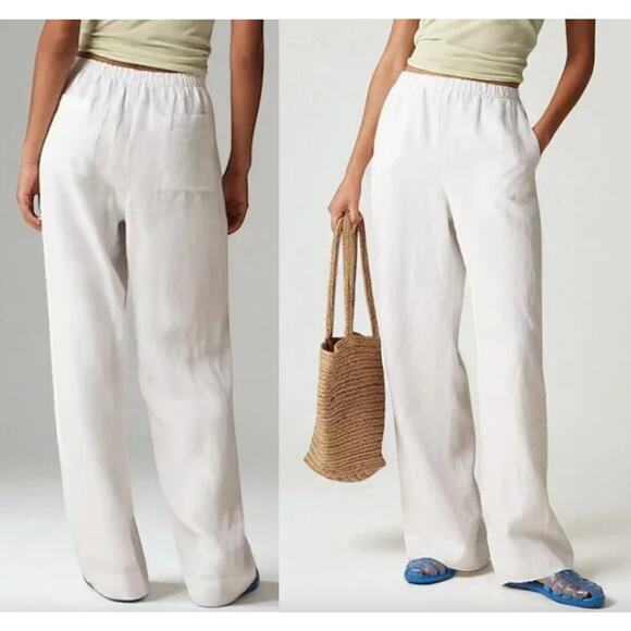 J. Crew | NWT | Tall Stratus pant in linen in White | Sz TM - Picture 1 of 10